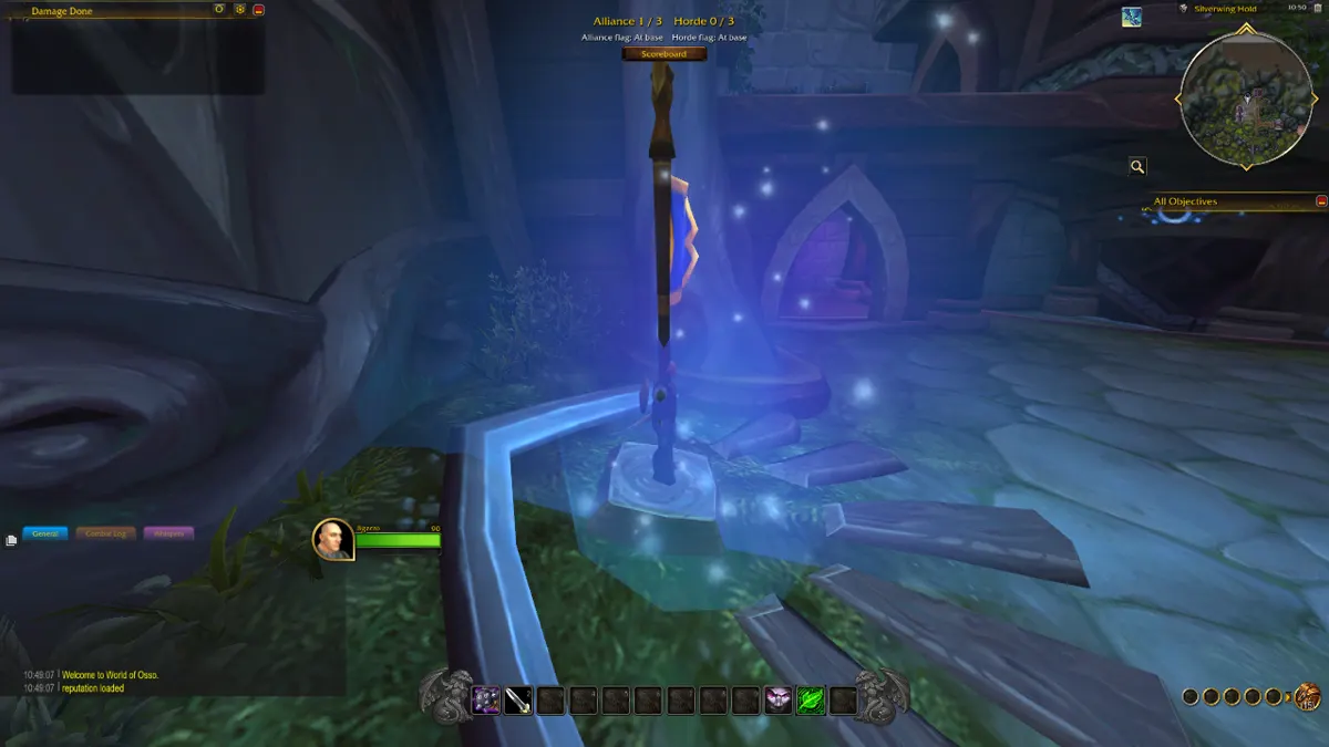 Capturing the flag in Warsong Gulch
