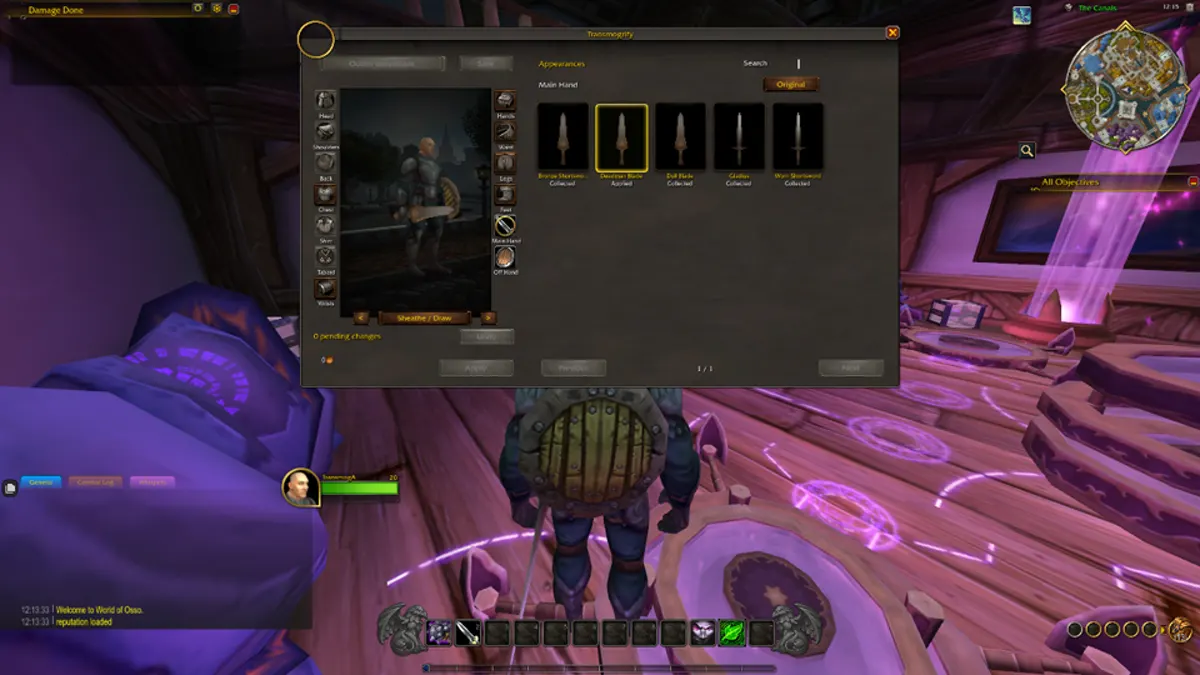 The transmog wardrobe